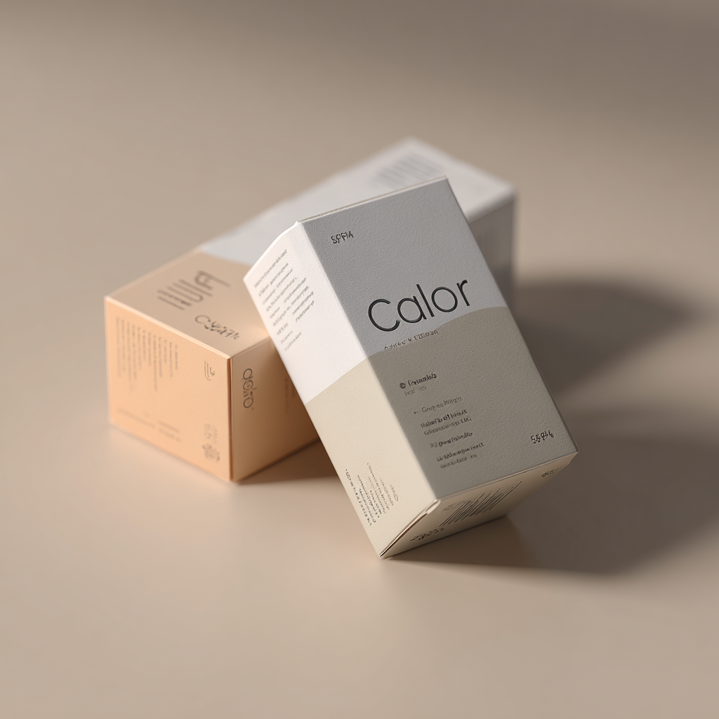 product package on neutral background